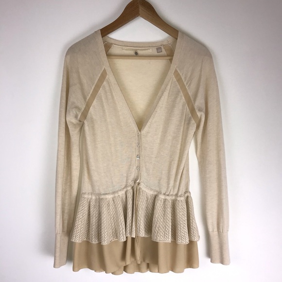 Anthropologie Sweaters - Knitted & Knotted - Nude Button Down Cardigan